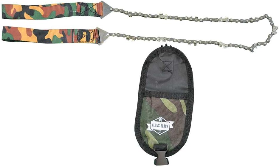 Albus Black Survival Pocket Chainsaw from Perfect for Emergency Use