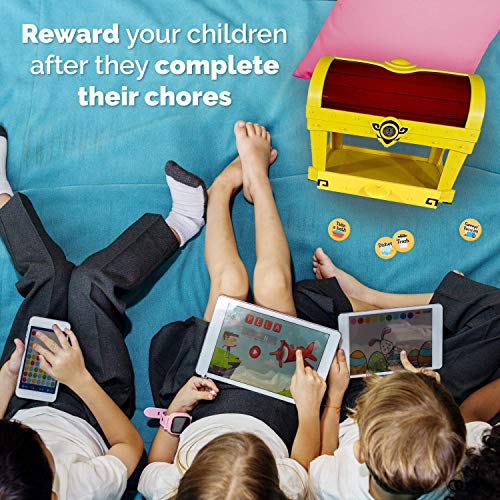 Timeout Toy Box, Kids Screen Time Management, Lockbox with Chore Chart and Positive Reinforcement Tokens for Interactive Parents - Thumbnail 6