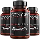 (3 Pack) Brain Support Nootropic Supplement, Brain Booster & Memory Support, Made with Alpha-GPC, L-Tyrosine & Acetyl L-Carnitine ALCAR, Organic Flaxseed Oil, ALA DHA Brain Booster 180 Softgels