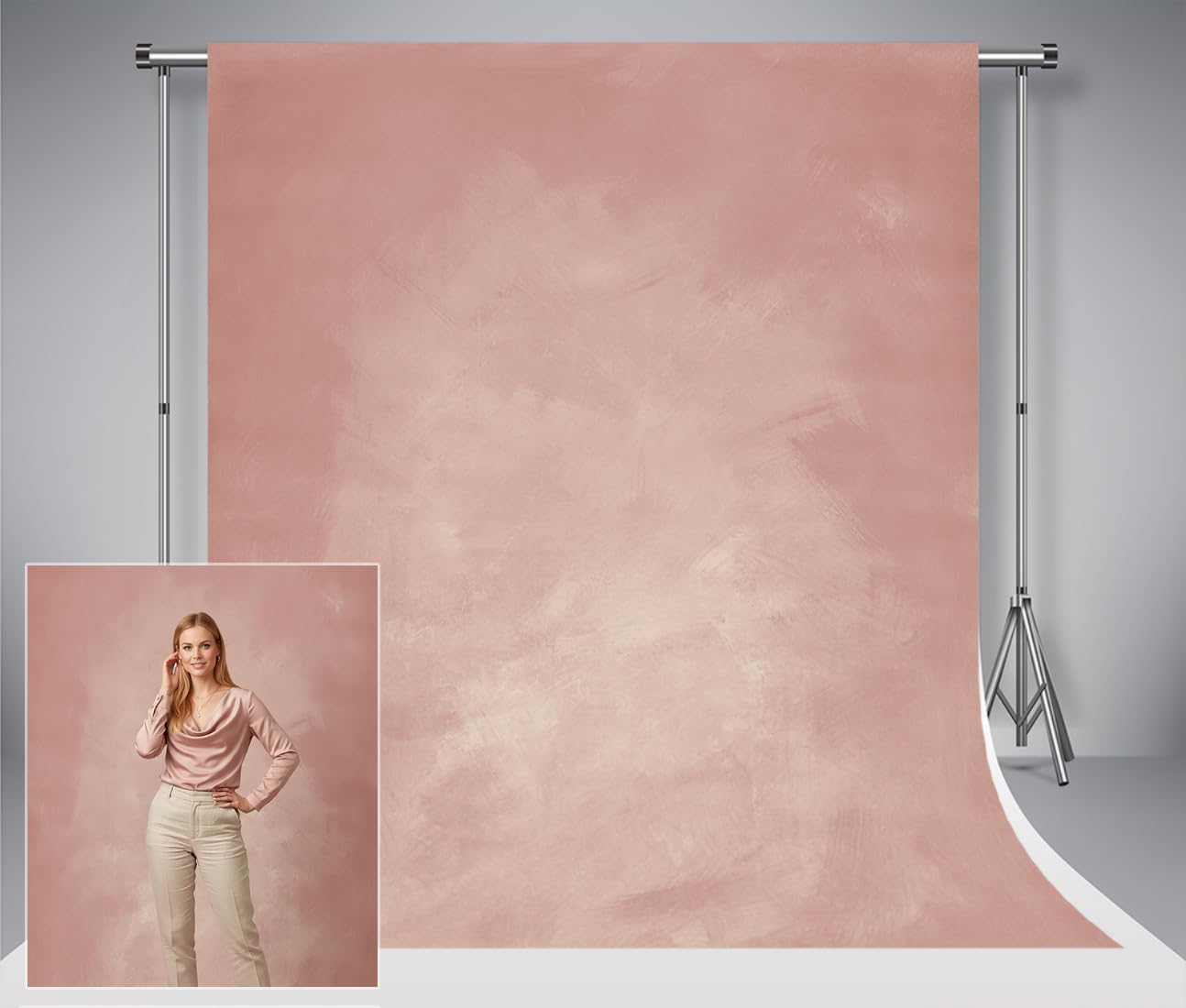 Kate Backdrops 1.5x2.2m Solid Pink Background Sweet Cream Pink Microfiber Photography Backdrop Collapsible Props for Photographers Studios