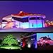 10W RGB LED Flood Lights, SHINE HAI IP66 Waterproof Outdoor Color Changing LED Security Light, 16 Colors 4 Modes with Remote Control, Wall Washer Lighting Stage Light with US 3-Plug, 2-Pack