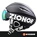 ZIONOR Lagopus H1 Ski Snowboard Helmet for Men Women - Air Flow Control Adjustable Fit Black (Large)