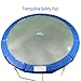 Machrus Upper Bounce Trampoline Replacement Safety Pad 6FT - 16FT Round-Trampolines Spring Cover PVC Trampoline Skirt (Blue, 15 ft)