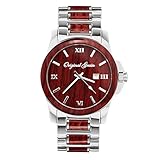 Original Grain Rosewood Men's Watch with Steel Band