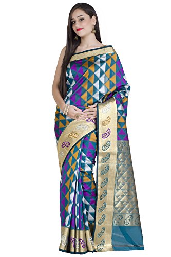Chandrakala Women's Cotton Silk Banarasi Saree with Blousepiece