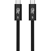 AIRSKY 80Gbps Compatible with Thunderbolt 5 Cable, Bandwidth up to 120Gbps,16K/Dual 8K Display and 240W Charging, 3.3ft USB C to USB C Cable Compatible with Thunderbolt 4/5