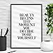 Beauty Begins the Moment You Decide to be Yourself Typography Poster Coco Chanel Wall Decor Motivational Print Inspirational Poster Home Decor