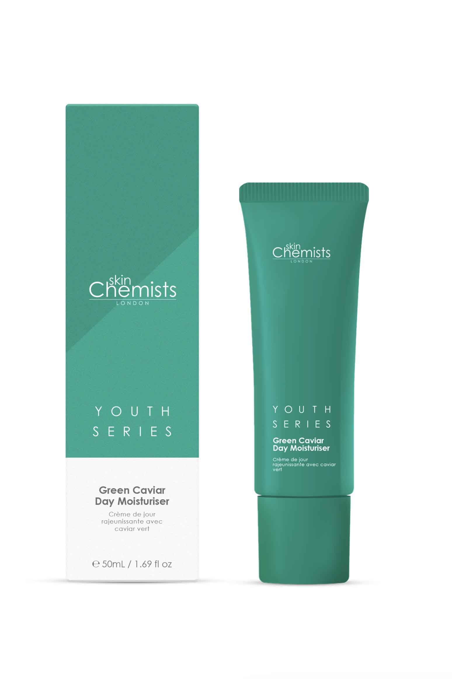 skinChemists Green Caviar Day Moisturiser | Anti-Aging Face Cream with Retinol Alternative & Coconut Oil - Deep Hydration, Improves Elasticity, Reduces Fine Lines & Wrinkles