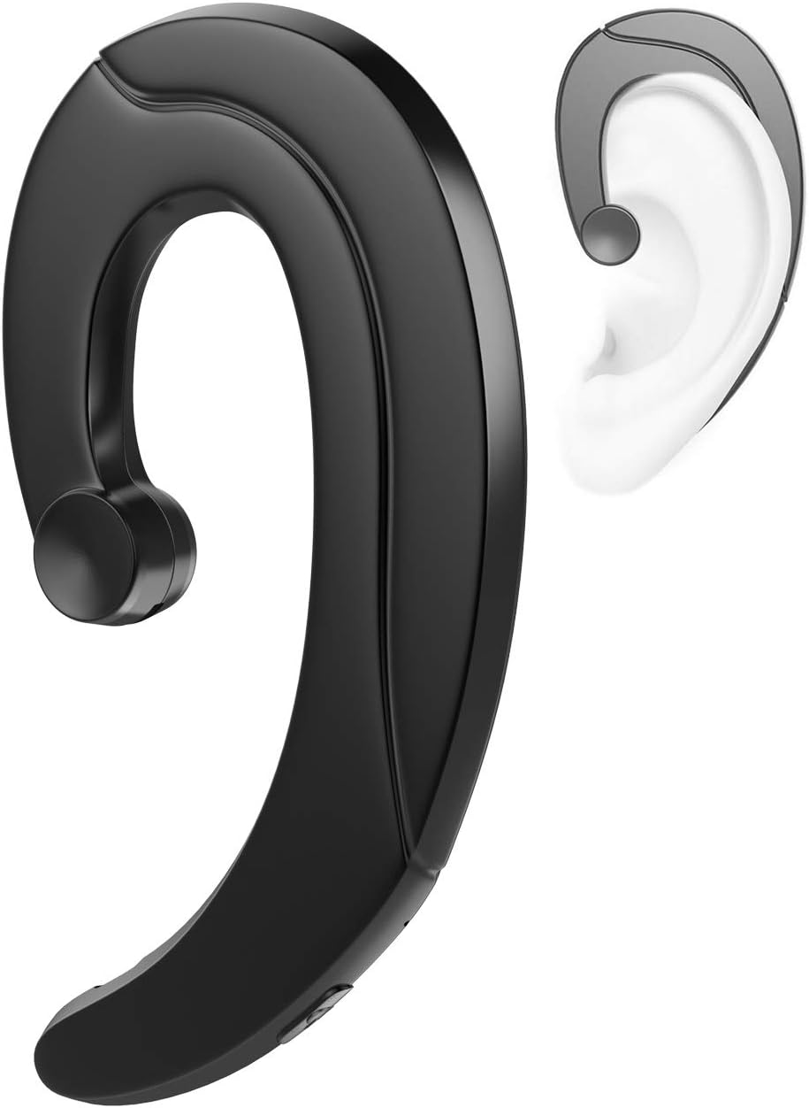 Non Ear Plug Bluetooth Headset Wireless Headphones with Microphone Handsfree Painless Wearing Music Sport Earphones for Running Business Driving