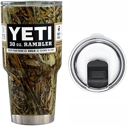 YETI Coolers 30 Ounce (30oz) (30 oz) Custom Rambler Tumbler Cup Mug with Exclusive Spill Resistant Lid (Dipped Camouflage)