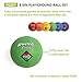 Champion Sports Playground Ball Set (Nylon/Assorted Colors/6-Pack)