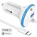 Type C Car Charger, Maxboost 35W w/ Quick Charge 2.0 Technology+Built-in Type-C (3.1) USB C Adapter Charging Cable for Google Pixel XL,Nexus 5X 6P,MacBook 12