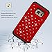 Galaxy S7 Edge Case, EC™ Hybrid Dual Layer Diamond Studded Bling Crystal Rhinestone Protective Case Cover for Samsung Galaxy S7 Edge (Red+Black)