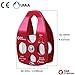 GM CLIMBING Red Large Rescue Pulley 32kN Single Sheave with Swing Plate CE UIAA Certified