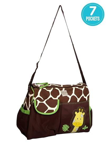Mee Mee Multipurpose Diaper Bag with Changing Mat (Giraffe Brown)