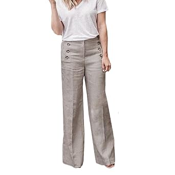 SuperSU Damen Viskose Hose mit Bindebändern Damen Haremshose mit Gesmoktem Bund Pfauendruck Classic Schlaghose Freizeithose f