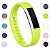 iGK Replacement Bands Compatible for Fitbit Alta and Fitbit Alta HR, Newest Adjustable Sport Strap Smartwatch Fitness Wristbands with Metal Clasp Yellow-Green Small