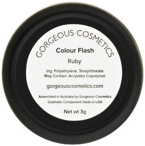 Gorgeous Cosmetics Colour Flash Eye Glitter, High Shine, Reflective Glitter Eye Makeup, Shade Ruby - Thumbnail 4