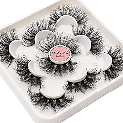 Veleasha Lashes D Curl False Eyelashes, 3D Faux