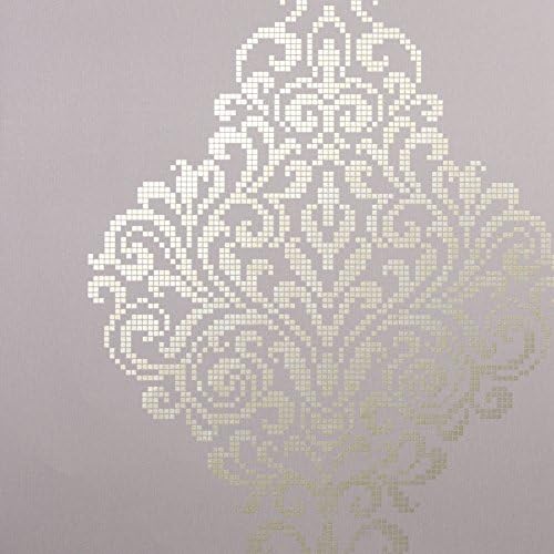 2542-20751 Lux Metallic Damask Wallpaper, Lavender