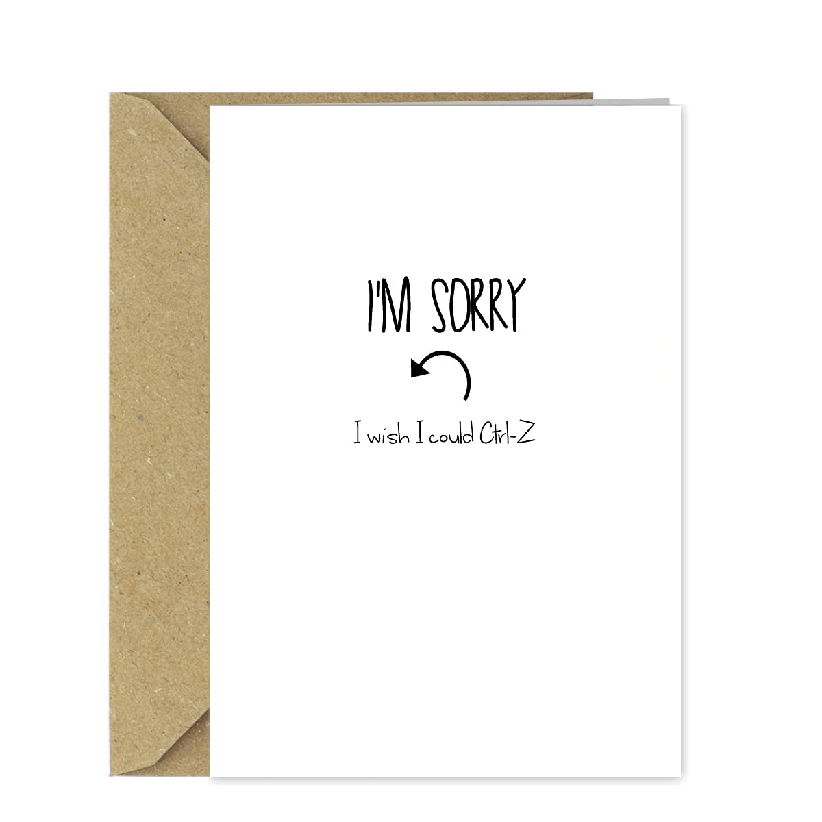 I'm Sorry Greetings Card - I wish I could undo