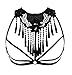 Woman Wire Harness Bra Punk Gothic Bra Lace Tassel Bra (Black)