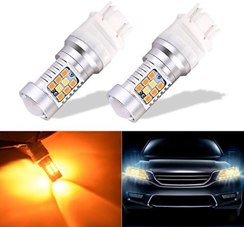 LTPAG 2PC White/Amber Dual Color 3157 3155 3457 4157 800LM LED Backup Reverse Lights 3157 Led Bulb Turn Signal Light Brake Lights, Xenon White