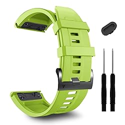 26mm for Fenix 7X Straps,Soft Silicone Fenix 5X