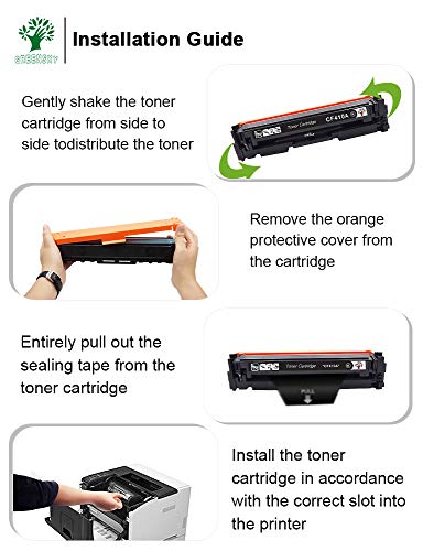 GREENSKY Compatible Toner Cartridge Replacement for HP 410A CF411A CF412A CF413A 410X CF410X for HP Color Laserjet Pro MFP M477fdw M477fnw M377dw M452dw Printer (4 Pack)