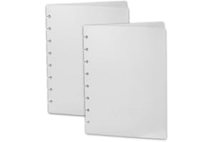 Levenger Circa Translucent Discbound Disc Notebook Covers, Plastic, Set of 2, Junior