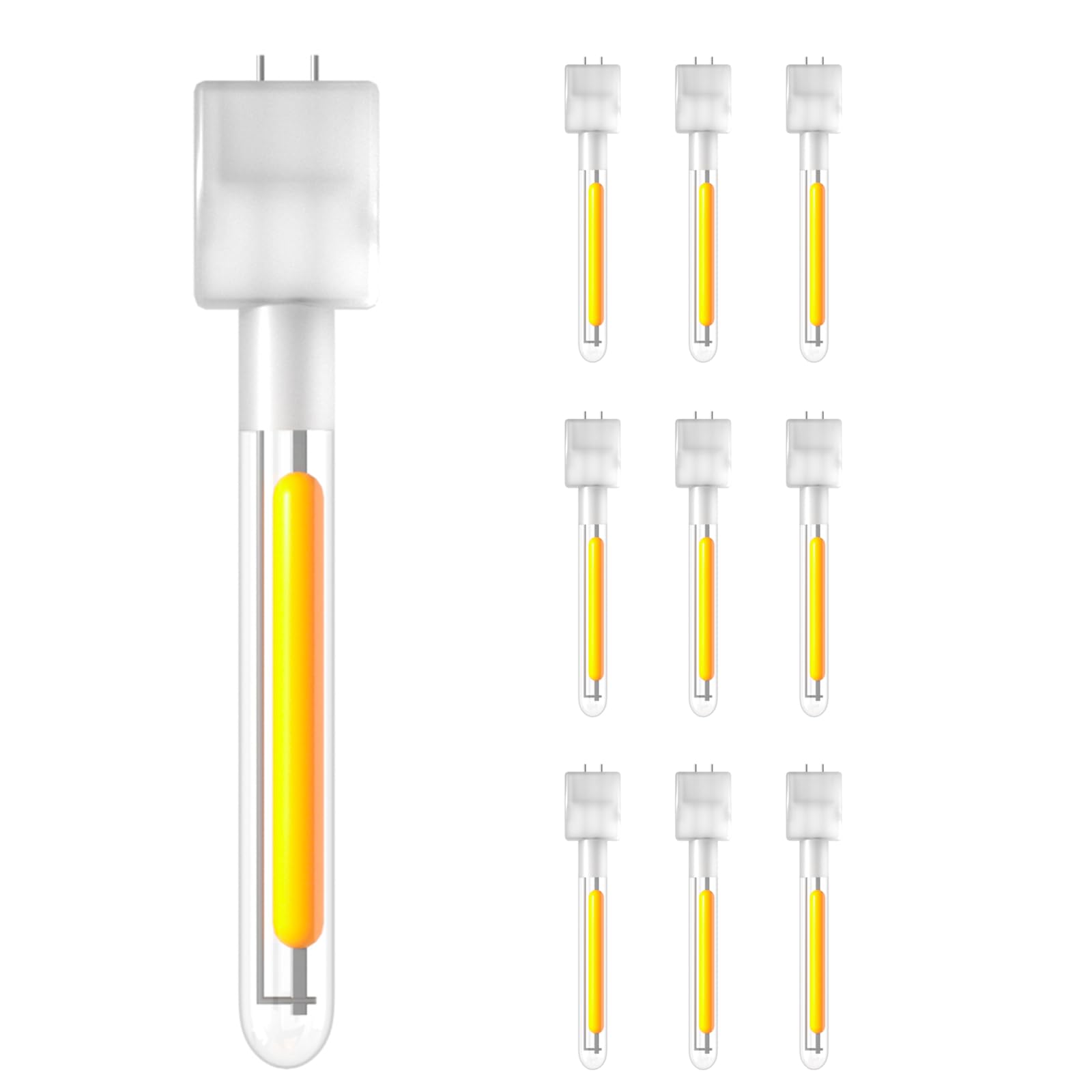 ZOTOYI 10Pack G40 ST38 String Lights Replacement Filaments, Independent Filament for Patio String Lights,1 Watt Equivalent 2700k Warm White LED Filament