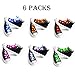APEXPOWER 6 Pairs LED Shoelaces Lights Up 3 Modes Waterproof Shoes Laces 6 Colors Shoestring for Party Hip-hop Dancing Cycling Hiking Skating Decorations