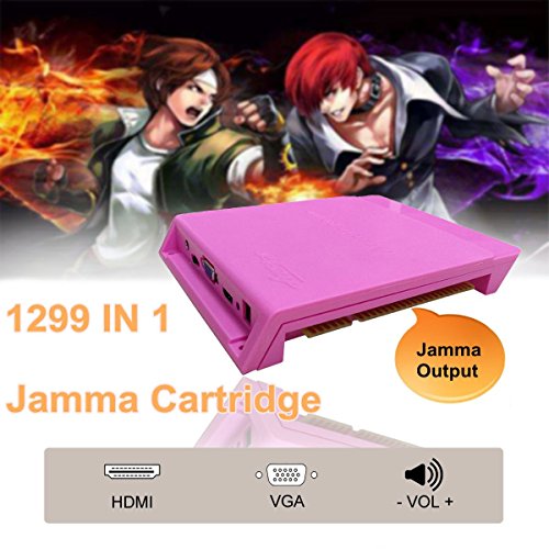 ExGizmo 1299 in 1 JAMMA PCB Pandora's Key Box 5s Arcade Multigame Board Pink