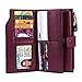 Itslife Women's RFID Blocking Large Capacity Luxury Wax Genuine Leather Clutch Wallet Ladies Card holder