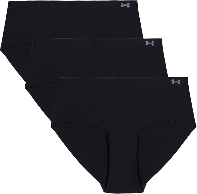 Confezione da 3 Perizoma da Donna Pure Stretch No Show, Nero Tinta Unita., X-Large