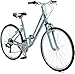 Retrospec Critical Cycles Women's Barron Hybrid 21 Speed Bike, Powder Blue, 16