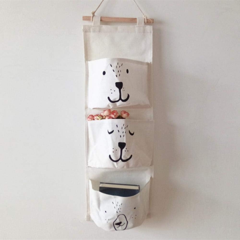 FSHB Hängende Aufbewahrungstasche Baumwollleinen 3 Taschen