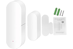 Smart Door Window Sensor Alarm, Door Open Sensor WiFi APP Remote Control Magnetic Open Alert for Home Security