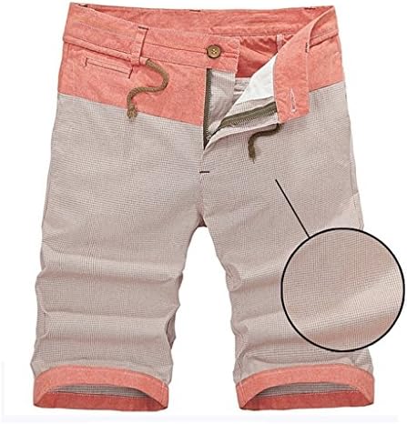 TOPING Fine Worn Men's Casual Patchwork Beach Summer Shorts Plus Size Pink34