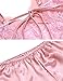 Ekouaer Nightgowns Womens Lace Up Back Satin Lace Pajamas Set (S-XL)