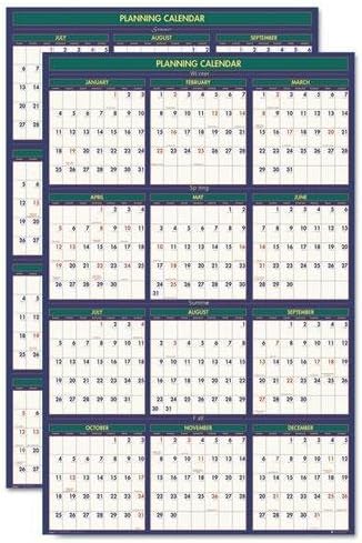 Hod390 House Of Doolittle 4 Seasons Reversible Business Academic Wall Calendar Amazon Co Uk Office Products