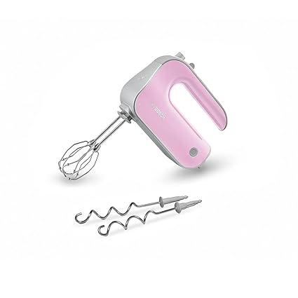 Bosch MFQ4030K Handrührer, 500 W, FineCreamer Edelstahl-Rührbesen, Anschluss für Mixfuß und Zerkleinerer, gentle rosa / silbe
