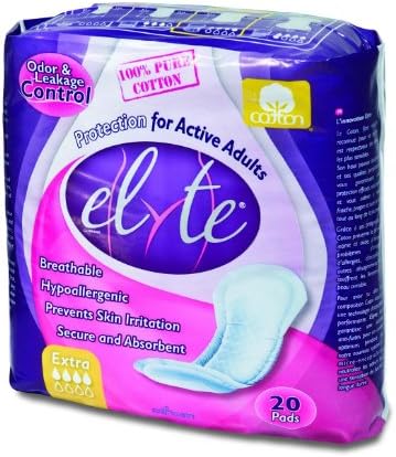 Elyte Light Cotton Incontinence Pads Case of 120/Extra
