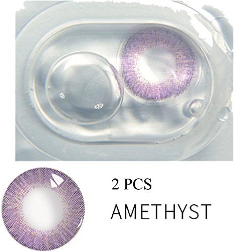 Color Contacts Lenses, Multicolor Cute Charm and Attractive Contact Lenses (2 PC Per Package) (Amethyst)