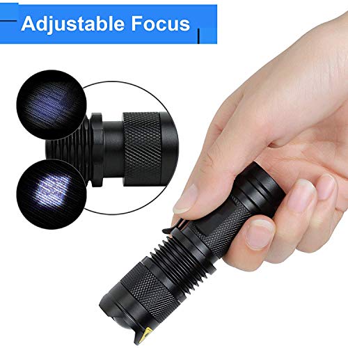 LED Torch Flashlight, 1000 Lumen Professional Portable Handheld Mini LED Flashlight, 5 Light Modes, IP55 Water-Resistant,Zoomable Rechargeable Batteries Includedlight for Camping Outdoor (2Pack) - Thumbnail 3