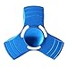 Tri-Fidget Hand Finger Spinner Metal Toy Time Killer for ADD, ADHD, Anxiety, and Autism Adult Children (Blue-Aluminum)