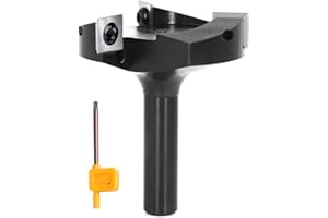 Slab Flattening Router Bit - Surfacing Router Bits 1/2 Shank - 3Flute 2-3/8" Cut Dia, Insert Carbide CNC Spoilboard Surfacing Bits, Planing Bit for Flycutter/ Slab Leveler/ Rabbeting by Sinoprotools