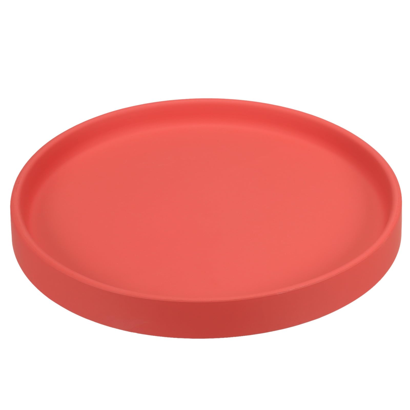 PATIKIL 7.7 Inch Round Ceramic Plant Saucer, Plant Saucer Tray Flower Planter Drip Tray for Indoors Outdoors Patio Balcony, Red