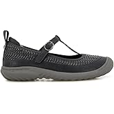 JBU Women's Summer Mary Jane Flat, Black, 9.5