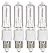 E11 Bulb, 4 Pack 120V 75W T4 E11 Base Halogen Light Bulbs, Mini Candelabra Flood Light，Long Lasting Life Dimmable
